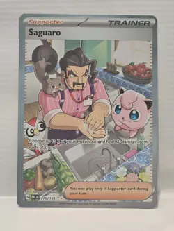 Pokemon TCG Saguaro 270/193 SV02 Paldea Evolved Special Illustration Rare Holo - Image 1