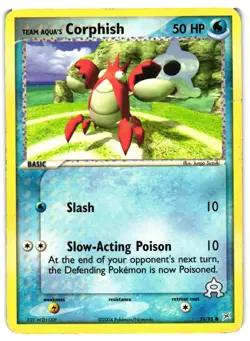 Pokemon TCG Team Aqua's Corphish Common Team Magma vs Team Aqua 51/95 MP - Image 1