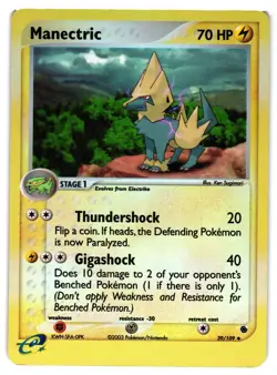 Pokemon TCG EX Ruby & Sapphire Manectric 39/109 Reverse Holo Uncommon MP - Image 1