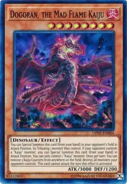 Yugioh! Dogoran, the Mad Flame Kaiju - OP05-EN004 - Super Rare - Unlimited Editi - Image 1