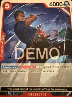 One piece Tcg Op11 Roronoa Zoro Promo Demo version Not tournament legal - Image 1