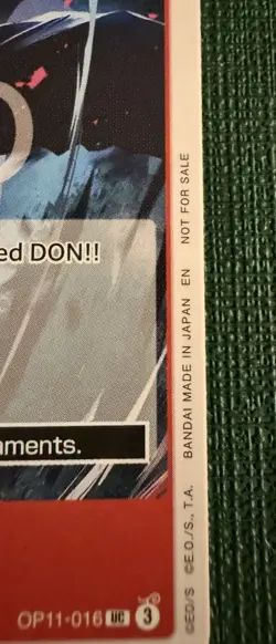 One piece Tcg Op11 Roronoa Zoro Promo Demo version Not tournament legal - Image 3