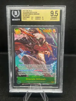 2026 One Piece Azzure Of the Seas Seven OP14-119 Dracule Mihawk Alt ART BGS 9.5 - Image 1