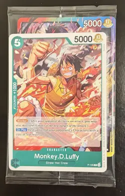 Sealed Monkey.D.Luffy P-135 and Rainbow Luffy One Piece English OP16 Pre-release - Image 1