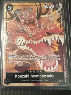 Bandai One Piece Kouzuki Momonosuke OP16-085 Alt art Blocker 6000 Eng - Image 1