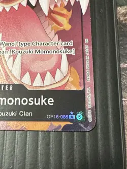Bandai One Piece Kouzuki Momonosuke OP16-085 Alt art Blocker 6000 Eng - Image 4