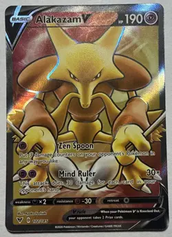 Alakazam V - 172/185 - Pokemon Vivid Voltage Sword & Shield Full Art Card NM/M - Image 1