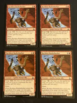 4x Reckless Bushwhacker (116) Oath of the Gatewatch LP MTG Magic x4 PLayset MKE - Image 1