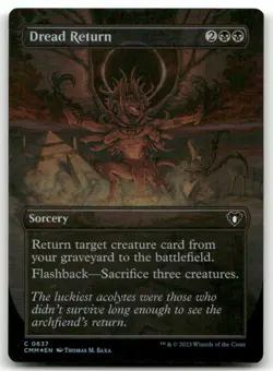Dread Return (Borderless) #637 (Foil) (NM) Commander Masters CMM Magic MTG - Image 1