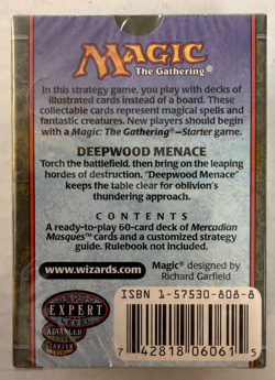 Magic The Gathering Mercadian Masques Deepwood Menace Deck ~ SEALED MTG B - Image 2
