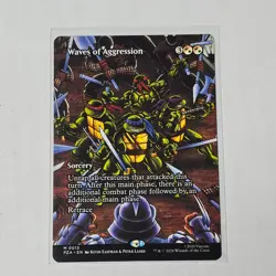 Waves of Aggression (Borderless) 13 Teenage Mutant Ninja Turtles MTG NM - Image 1