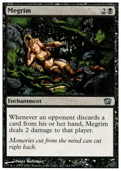 1 x Megrim - 8th Edition - Moderate Play - MTG - Image 1
