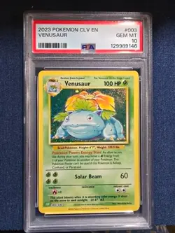 Pokemon Venusaur CLV 003/034 Holo Trading Card Game Classic PSA 10 - Image 1