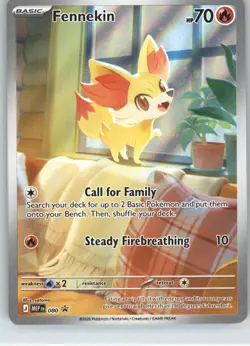 Fennekin 080 Holo Promo ME: Mega Evolution Promo Pokemon Near Mint - Image 1