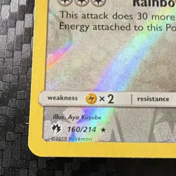 Pokemon TCG Ho-Oh 160/214 Lost Thunder Holo Rare Basic 130HP Eng 2018 - Image 2