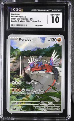 CGC 10 KORAIDON 014 SCARLET & VIOLET ELITE TRAINER BOX POKEMON GEM MINT - Image 1