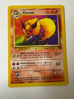 Flareon 19/64 Rare Jungle Pokemon Unlimited Lightly Played - Image 1