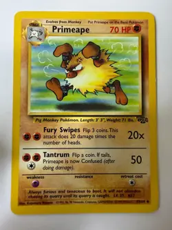 Primeape 43/64 Uncommon Jungle Pokemon Unlimited Lightly Played - Image 1