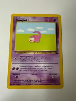 Slowpoke 55/62 Common Fossil Pokemon Unlimited Near Mint - Image 1