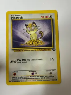 Meowth 56/64 Common Jungle Pokemon Unlimited Near Mint - Image 1