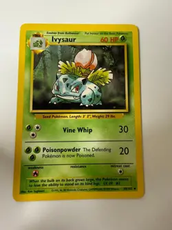 Ivysaur 30/102 Uncommon Base Set Unlimited Pokemon Lightly Played - Image 1