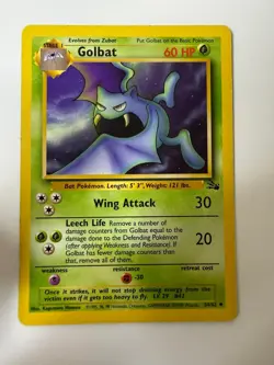 Golbat 34/62 Uncommon Fossil Pokemon Unlimited Lightly Played - Image 1