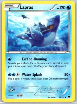 POKEMON BREAKPOINT LAPRAS 28/122 UNCOMMON NON HOLO NM - Image 1