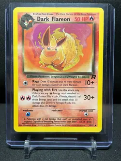 Dark Flareon 35/82 Pokemon 2000 Team Rocket - MP - Image 1