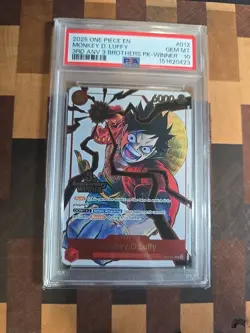 2025 One Piece Monkey D. Luffy 3rd Anniversary Winner #ST01-012 PSA 10 - Image 1