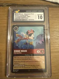 Disney Lorcana Minnie Mouse - Wide-Eyed Diver Rare CGC 10 Gem MINT - Image 1
