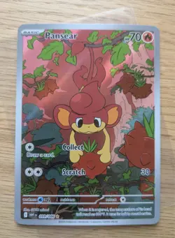 Pansear 099/086 White Flare HP Full Art Rare Holo Pokemon Card NM - Image 1