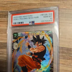 Son Goku, Pulsing New Power Foil Super Rare Battle Card BT28-108 PSA 10 - POP 8 - Image 3