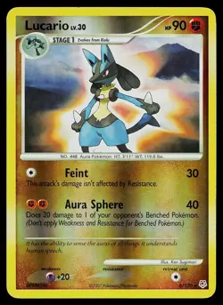 Pokemon Card - Lucario Diamond & Pearl 6/130 Holo Reverse Holo Rare - Image 1