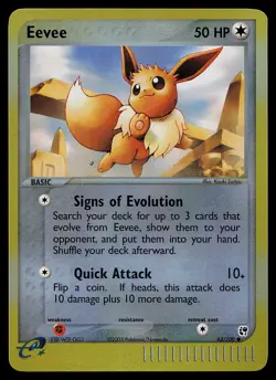 Pokemon Card - Eevee Sandstorm 63/100 Reverse Holo Common - Image 1