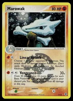 Pokemon Card - Marowak FireRed & LeafGreen 7/112 Holo Reverse Holo Rare - Image 1