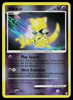 Pokemon Card - Abra Mysterious Treasures 69/123 Reverse Holo Common - Image 1