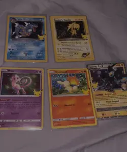 Pokemon TCG 25th Anniversary Celebrations 5 Card Lot NM - Image 1