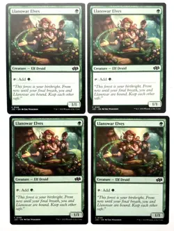 4x Llanowar Elves Foundations Jumpstart Green Elf Forest MTG Magic - Image 1