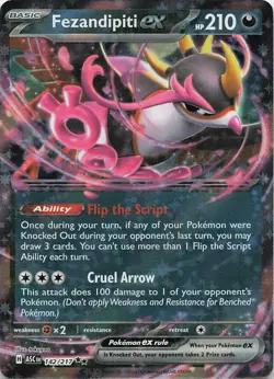Fezandipiti ex 142/217 Double Rare Ascended Heroes Pokemon Near Mint - Image 1