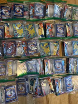 Pokemon Portfolios Lot Of 25, Each Bag Comes With 50 Base, 10 Holo And 1 Hit!! - Image 1