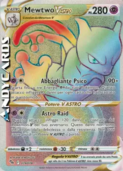 MEWTWO VAstro 079/078 • Rara Segreta • Pokemon Go PGO POKEMON ITALIANO - Image 1