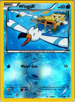 Wingull 18/108 Roaring Skies Pokemon Reverse Holo Near Mint - Image 1