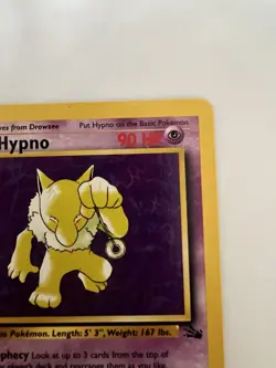Pokemon TCG Fossil Hypno 23/62 Rare 1st Edition Regular EN 90 HP Stage 1 - Image 5