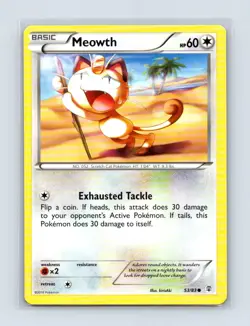 Meowth 53/83 Common Generations Pokemon Lightly Played - Image 1