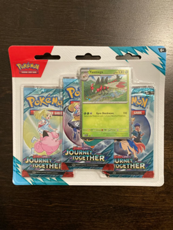 Pokemon Journey Together 3 Pack Blister Sealed New - Yanmega - Image 1