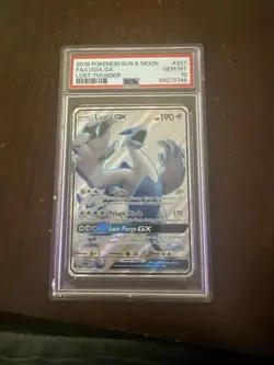 2018 POKEMON SUN & MOON LOST THUNDER #207 FULL ART/LUGIA GX PSA 10 - Image 1