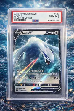 2022 LUGIA V SWORD & SHIELD SILVER TEMPEST #138 POKEMON PSA 10 GEM MINT - Image 1