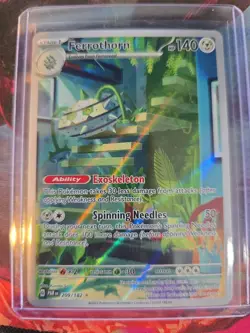 🌿🌿 Pokemon TCG Ferrothorn 209/182 Paradox Rift Illustration Rare Holo 🌿🌿 - Image 1