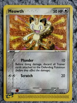 Pokemon Team Magma vs Team Aqua 42/95 Meowth Common Near Mint - Image 1