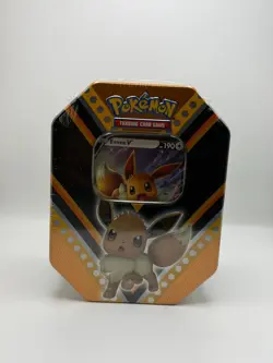 Pokemon TCG: V Power Tin Eevee V Factory Sealed - Image 1